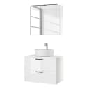 Badezimmerset MYBA LVII 2-teilig 80cm Weiß/Hochglanz Weiß | Weiß