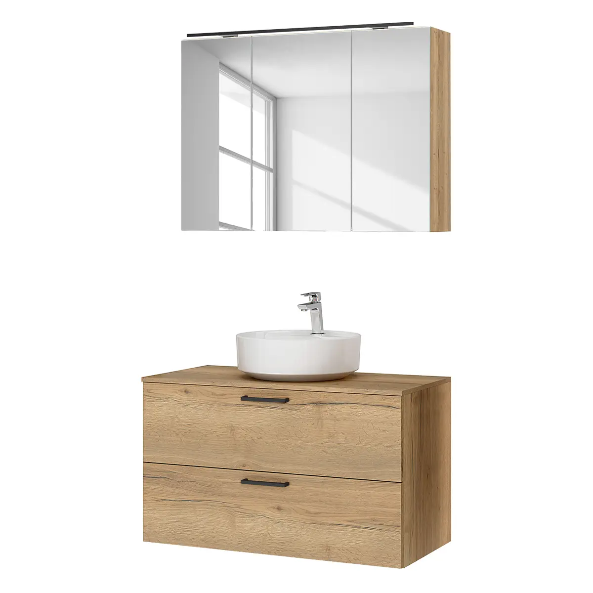 Badezimmerset MYBA LVII 2-teilig 100cm | Braun