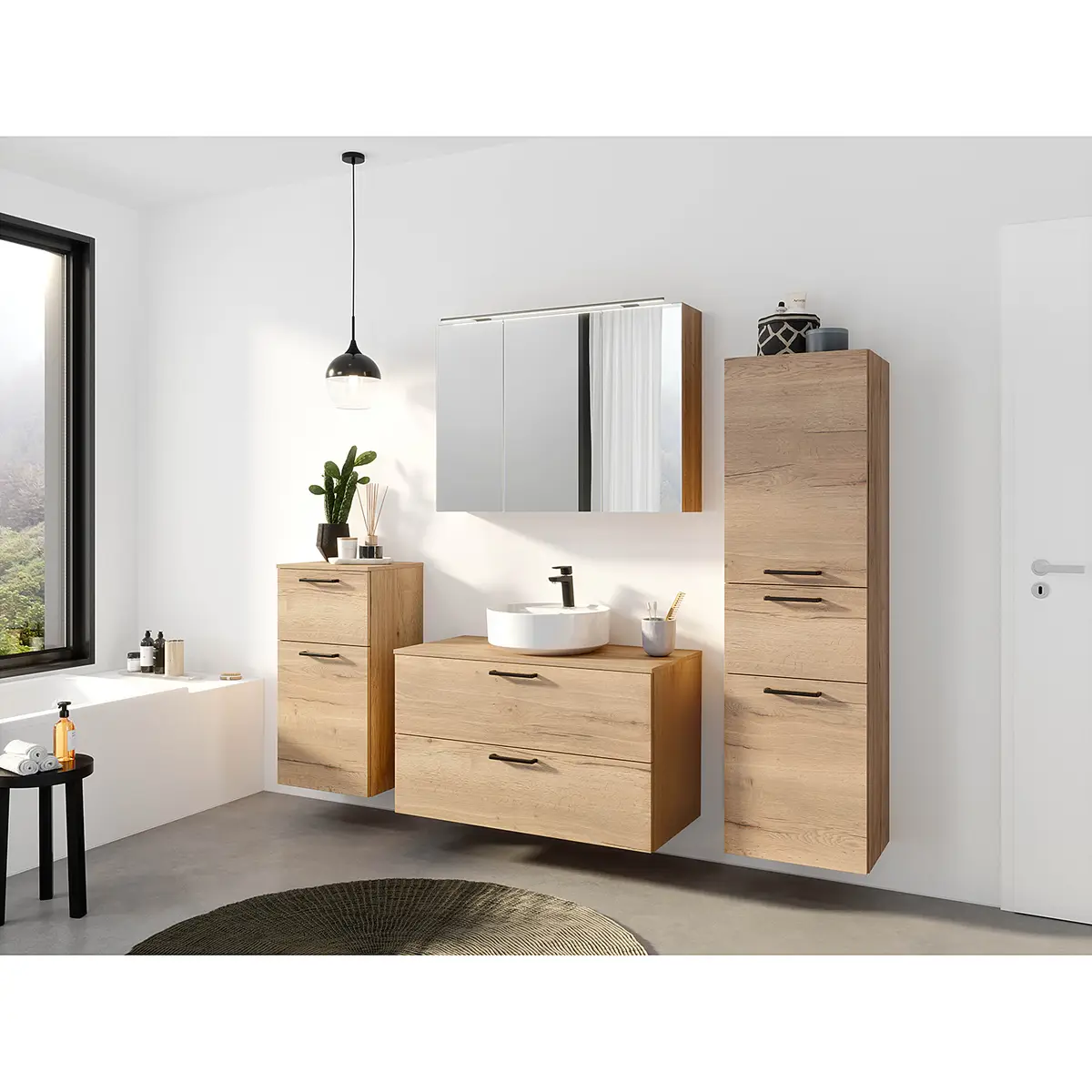 Badezimmerset MYBA LVII 2-teilig 100cm | Braun