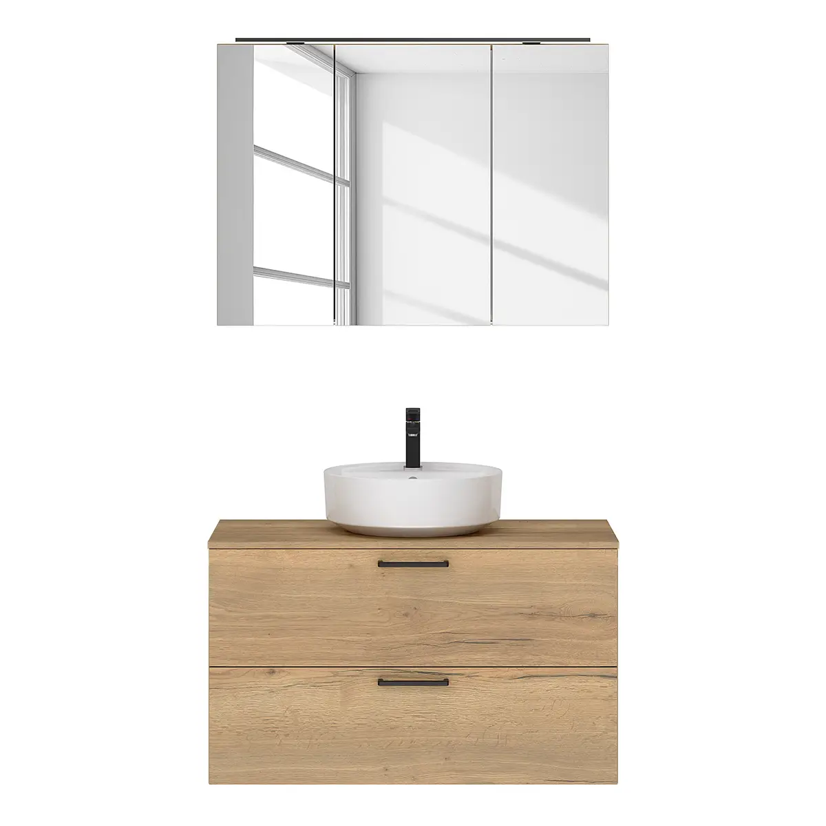 Badezimmerset MYBA LVII 2-teilig 100cm | Braun