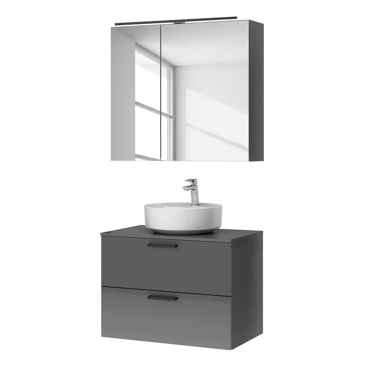 Badezimmerset MYBA LVII 2-teilig | Grau