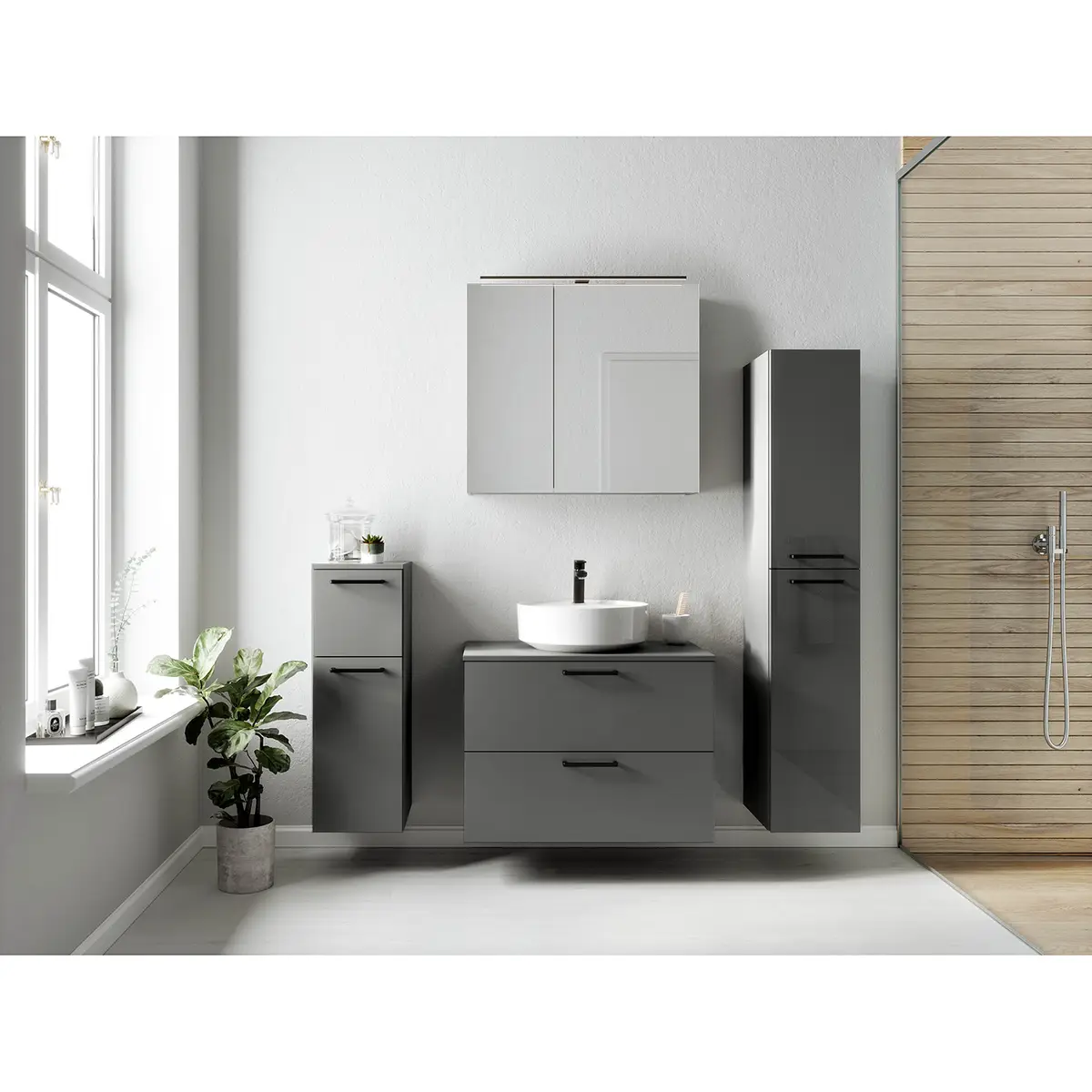 Badezimmerset MYBA LVII 2-teilig | Grau