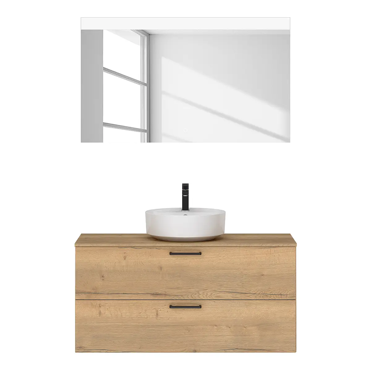 Badezimmerset MYBA LV 2-teilig 120cm | Braun