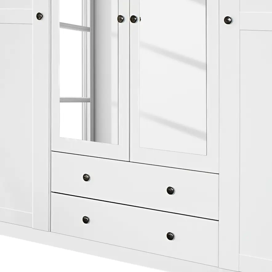 Drehtürenschrank I 181cm Weiß/Alpinweiß | Weiß