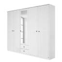 Drehtürenschrank I 226cm Weiß/Alpinweiß | Weiß