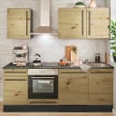 Küchenzeile III 220cm Braun/Eiche Artisan Dekor | Braun