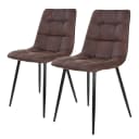Esszimmerstuhl Molde 2er Set | Braun