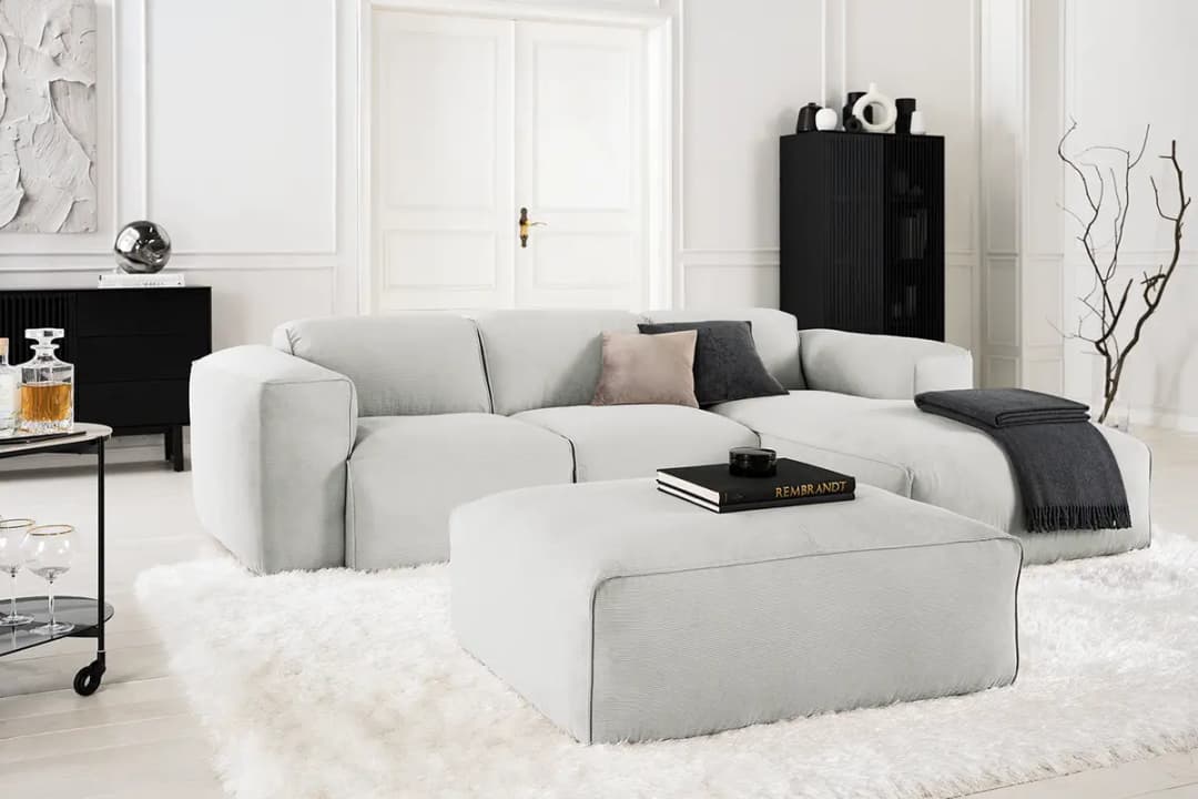 Polsterhocker | Grau
