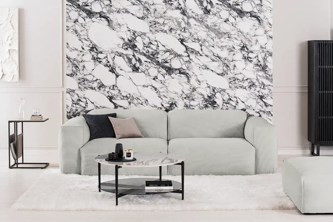 3-Sitzer Sofa Grau Cordstoff Snor | Grau