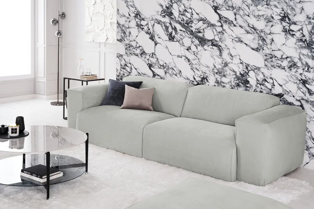 3-Sitzer Sofa Grau Cordstoff Snor | Grau