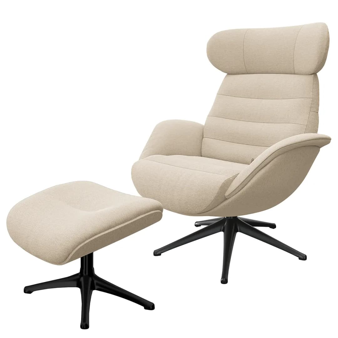 Polsterhocker LESO | Beige