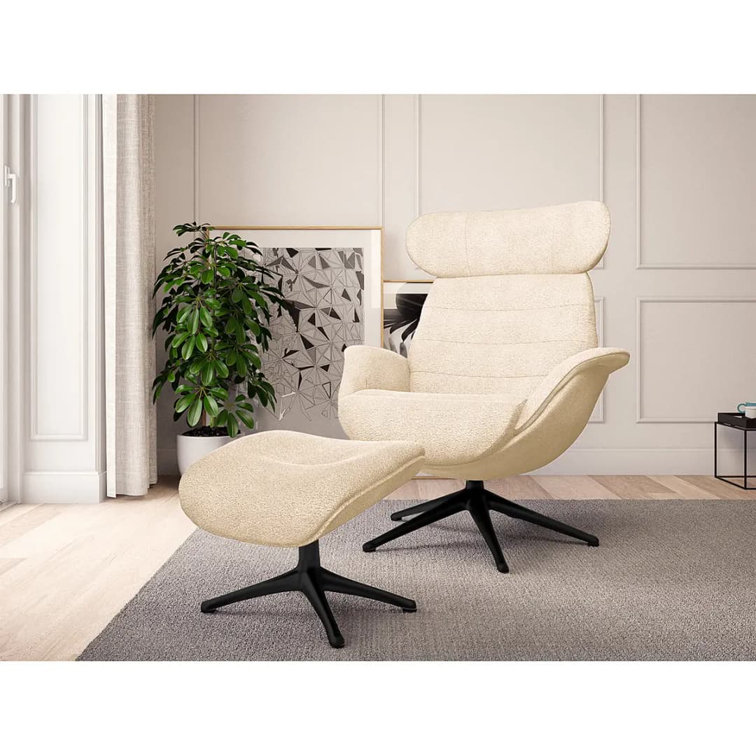 Polsterhocker LESO | Beige