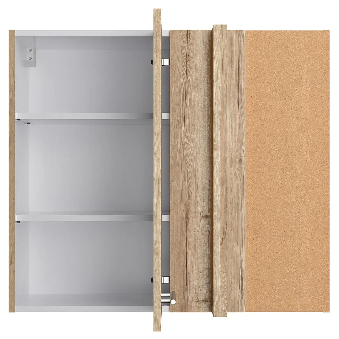 Eck-Hängeschrank III | Braun
