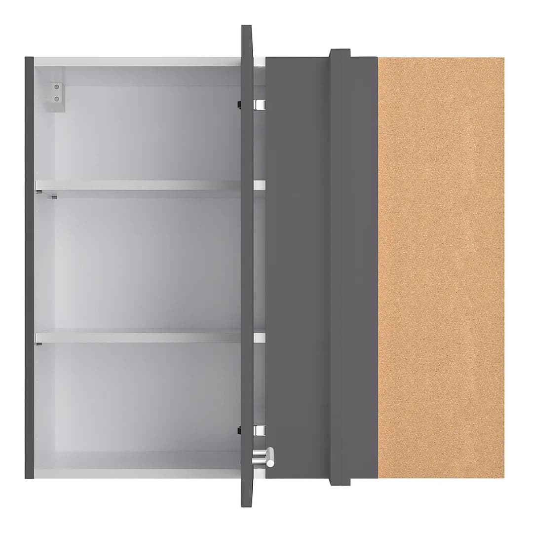 Eck-Hängeschrank III | Grau
