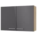 Hängeschrank VI 100cm Grau/Anthrazit/Wildeiche | Grau