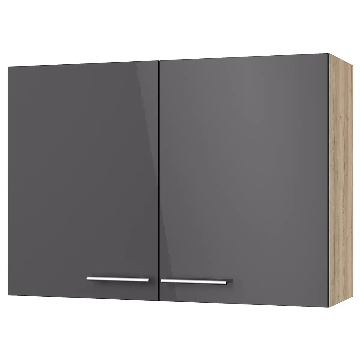 Hängeschrank VI 100cm Grau/Anthrazit/Wildeiche | Grau