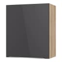 Hängeschrank III 60cm Grau/Anthrazit/Wildeiche | Grau