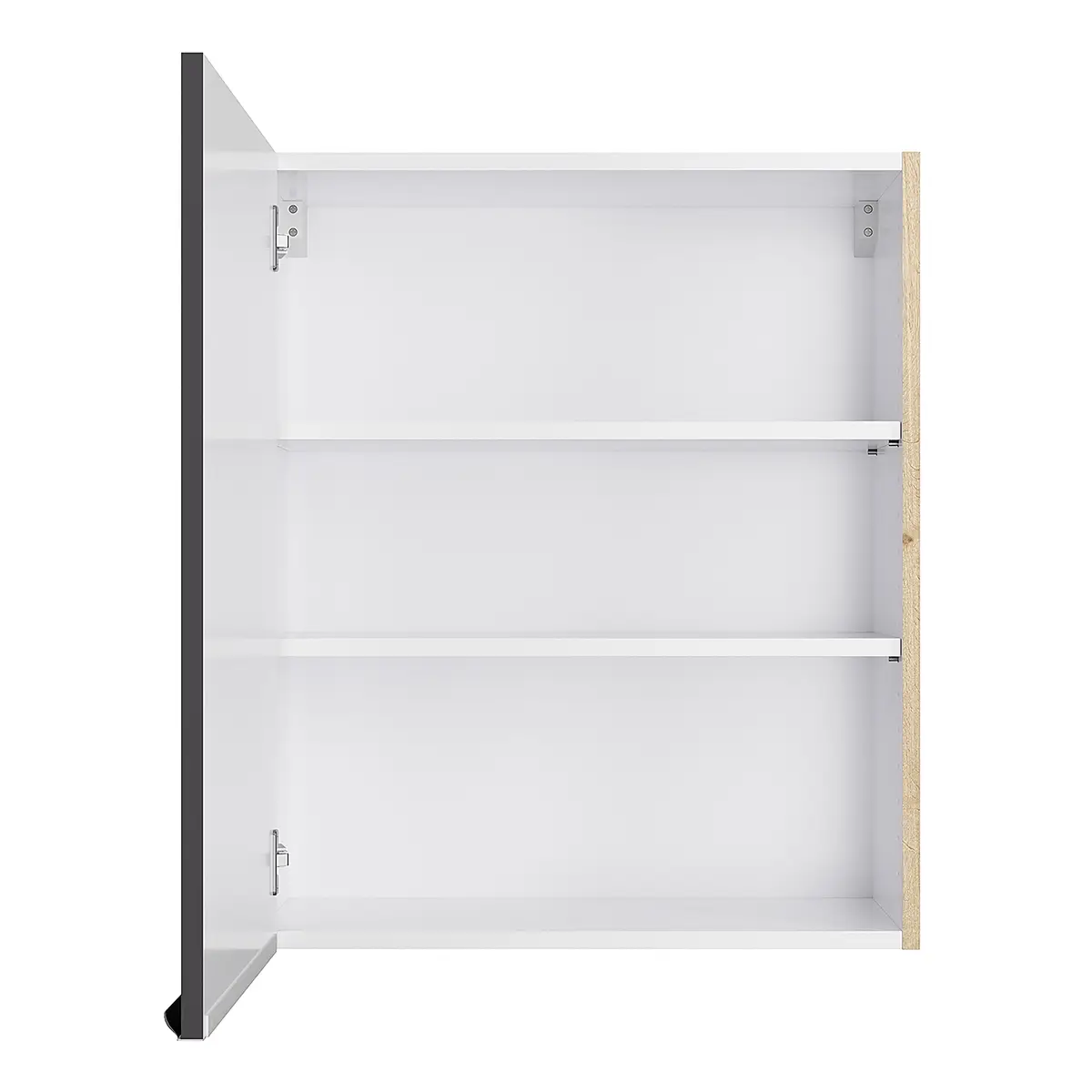 Hängeschrank III 60cm Grau/Anthrazit/Wildeiche | Grau