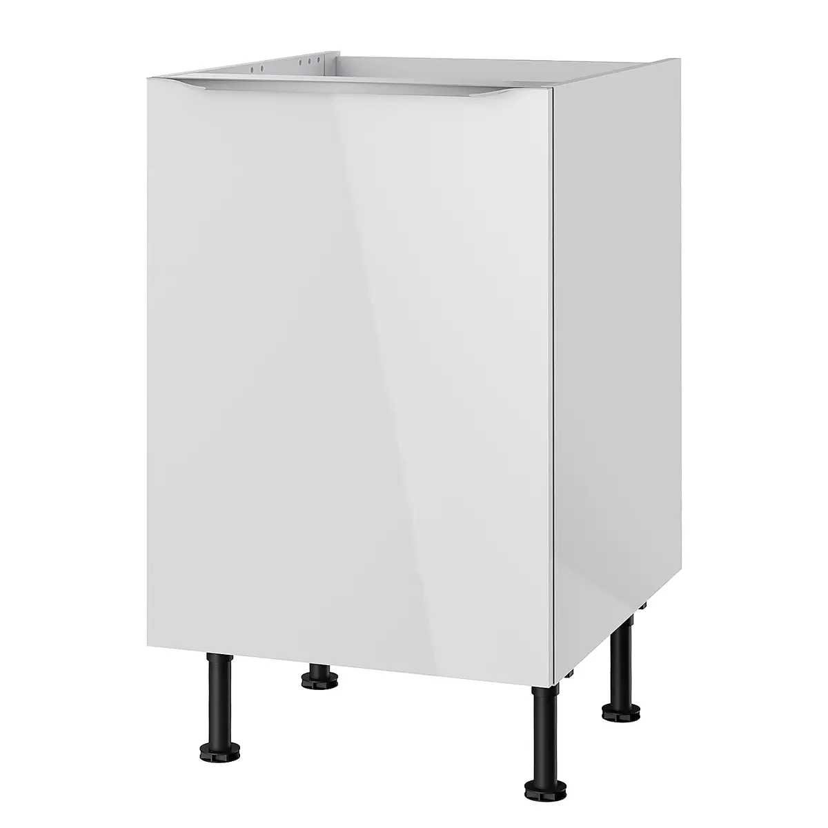 Spülenunterschrank 50cm Weiß/Hochglanz Weiß | Weiß