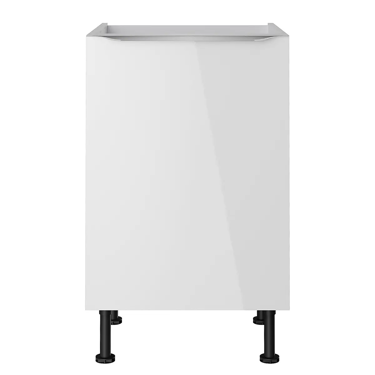 Spülenunterschrank 50cm Weiß/Hochglanz Weiß | Weiß