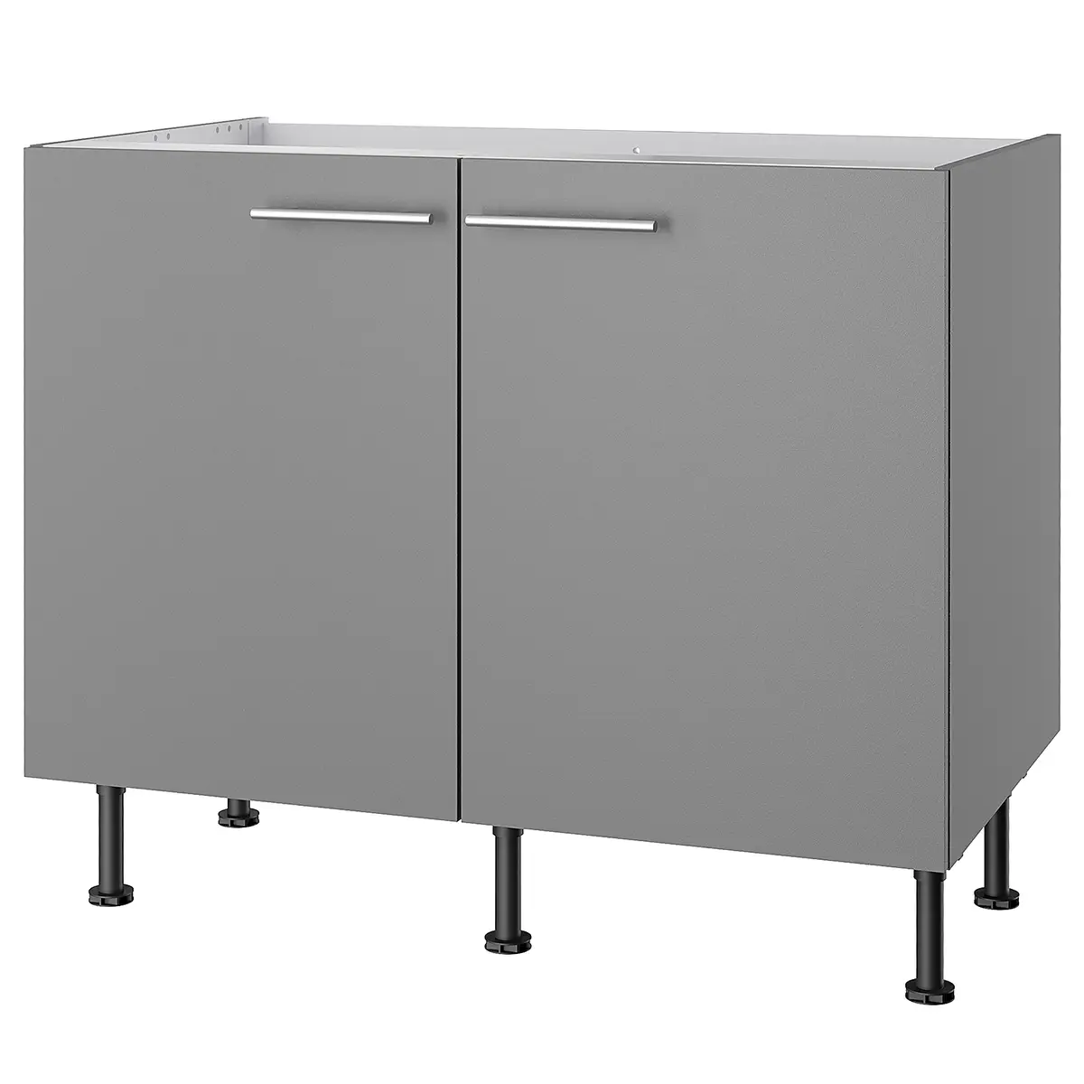 Spülenunterschrank II 100cm Grau/Basalt | Grau