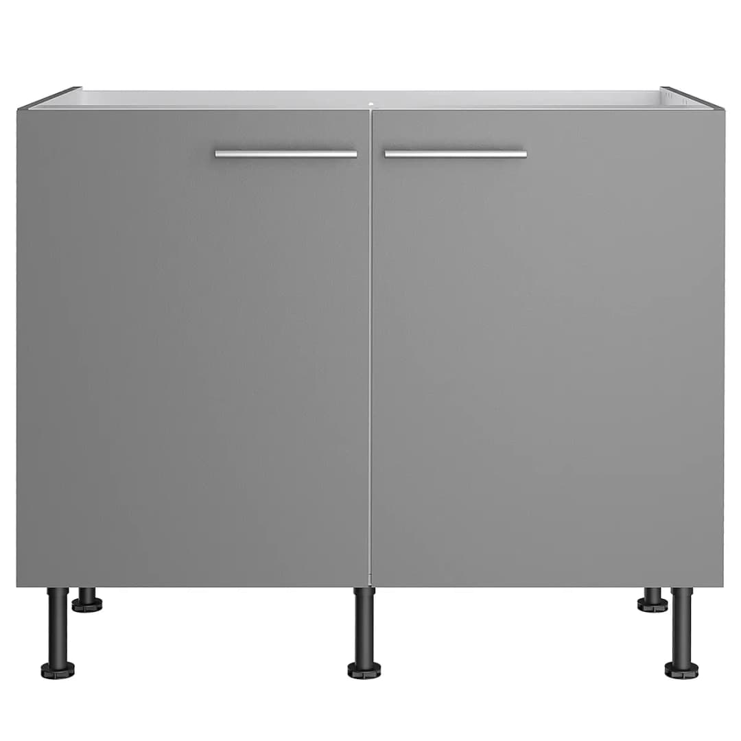 Spülenunterschrank II 100cm Grau/Basalt | Grau