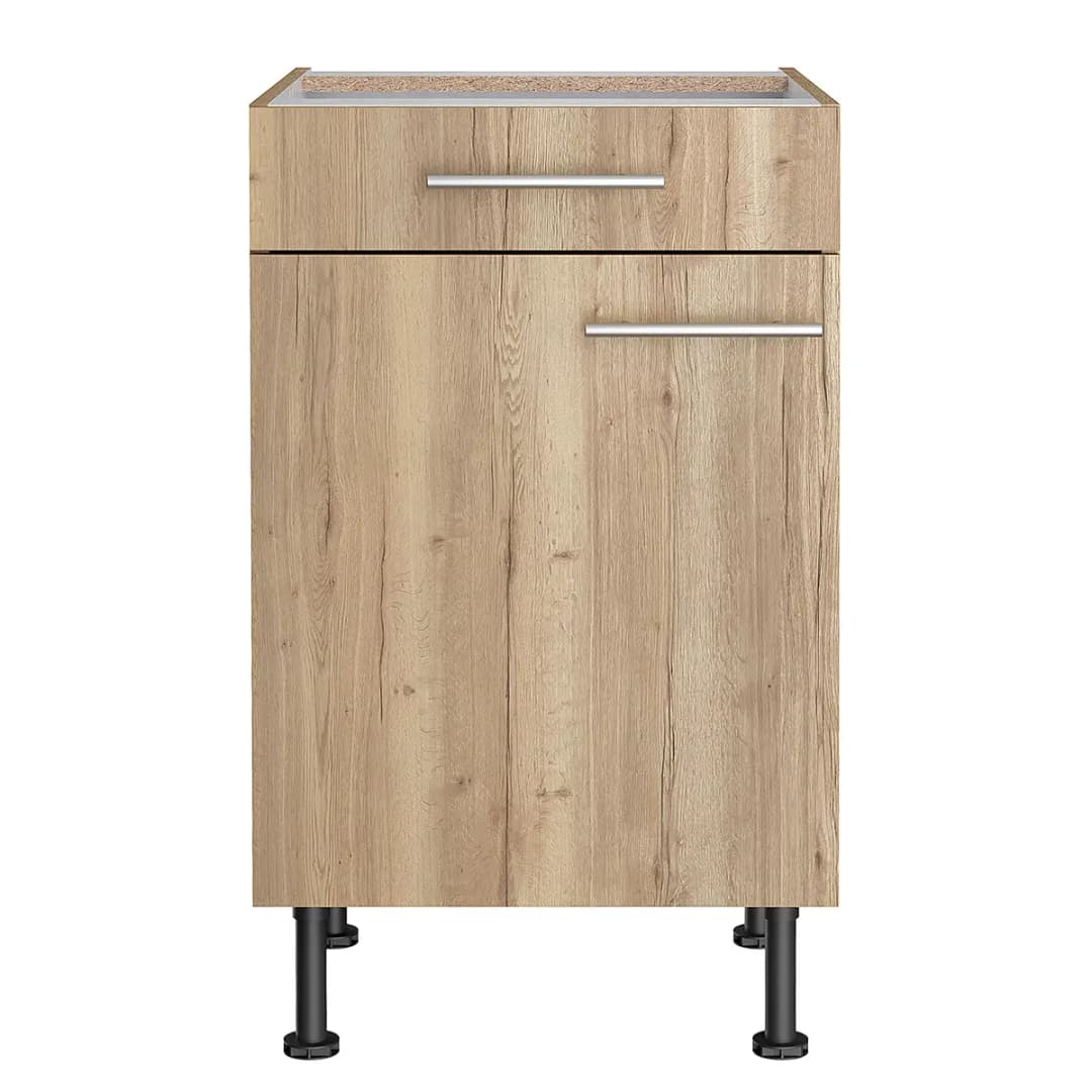 Unterschrank III 50cm Braun/Wildeiche Dekor | Braun