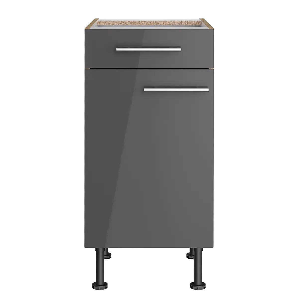Unterschrank III 40cm Grau/Anthrazit/Wildeiche | Grau