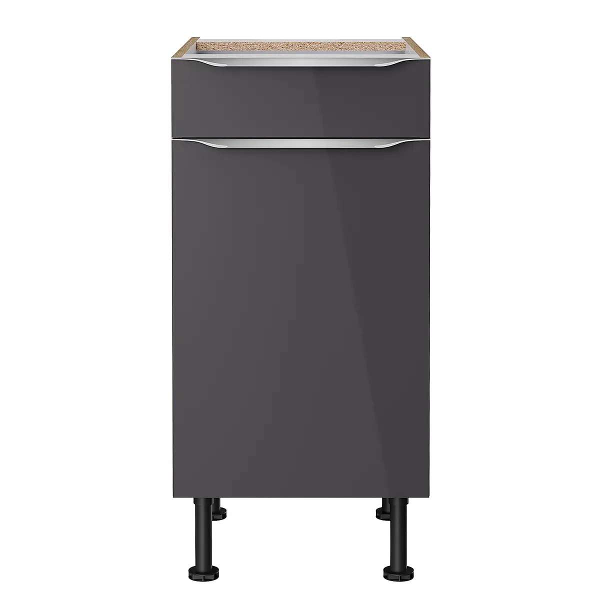 Unterschrank I 40cm Grau/Anthrazit/Wildeiche | Grau