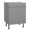 Unterschrank III 60cm Grau/Basalt | Grau