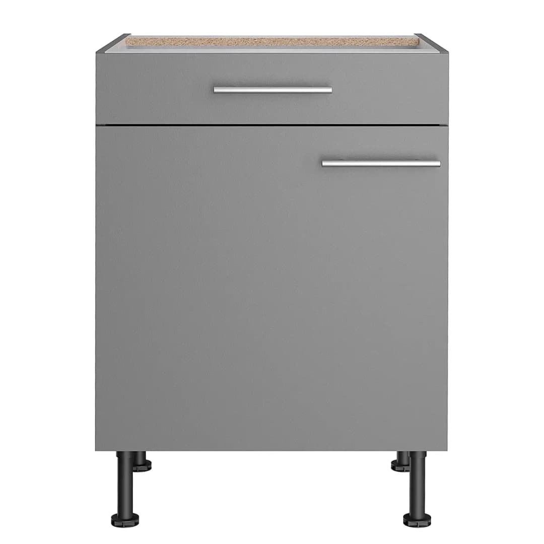 Unterschrank III 60cm Grau/Basalt | Grau