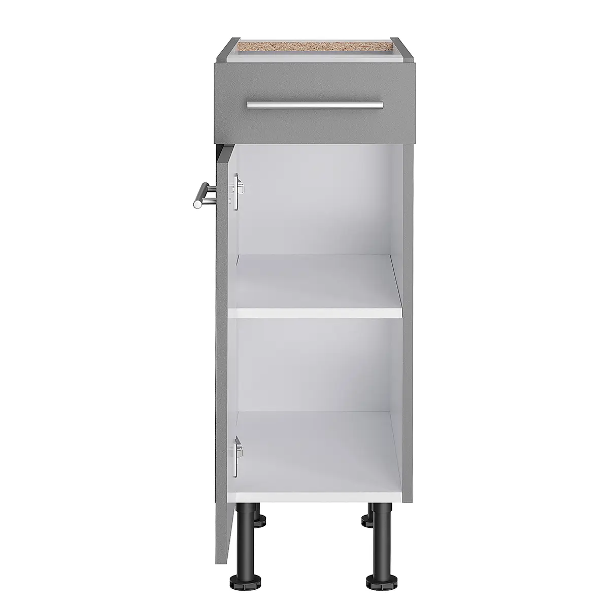 Unterschrank III 30cm Grau/Basalt | Grau