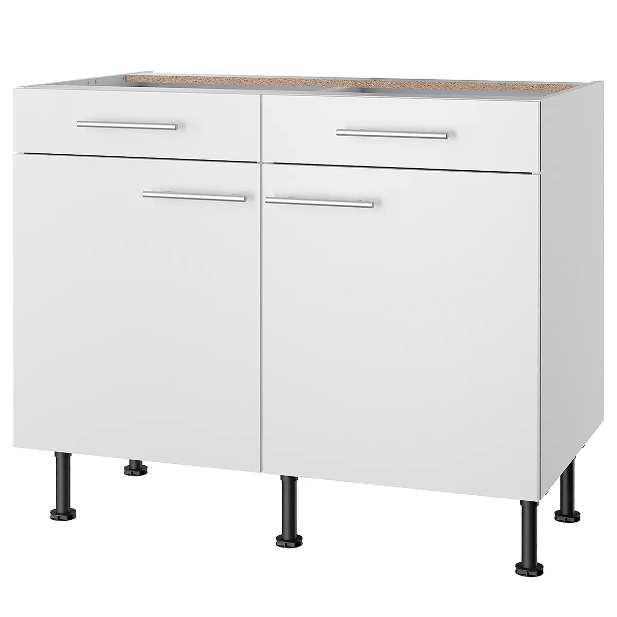 Unterschrank III 100cm Weiß/Weiß | Weiß