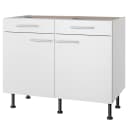 Unterschrank III 100cm Weiß/Weiß | Weiß