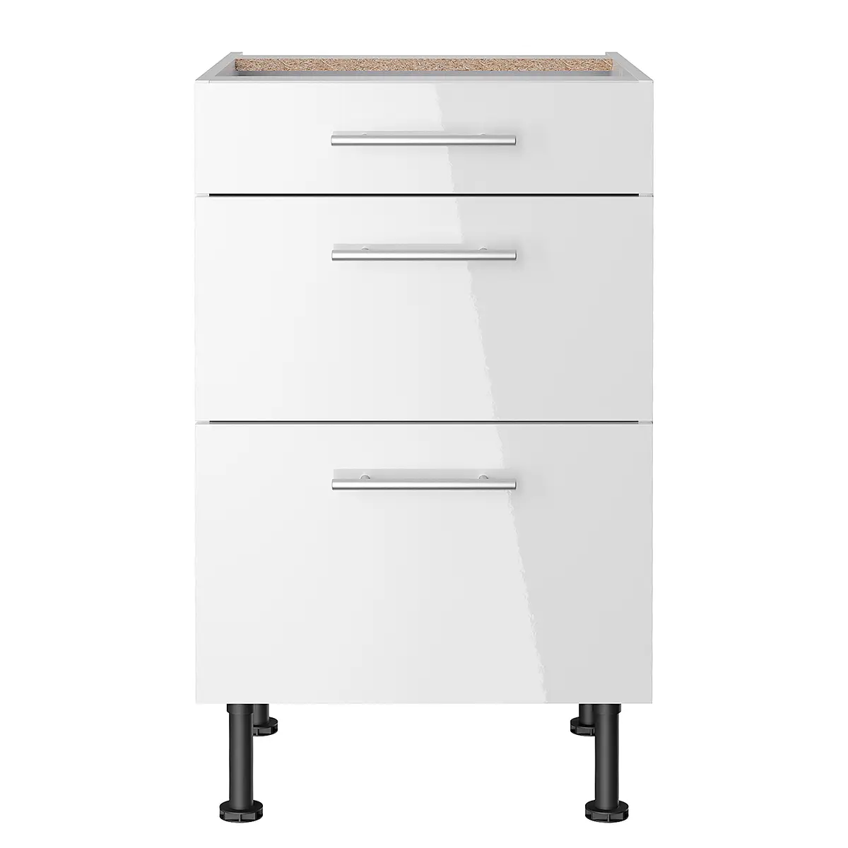 Unterschrank IV 50cm Weiß/Hochglanz Weiß | Weiß
