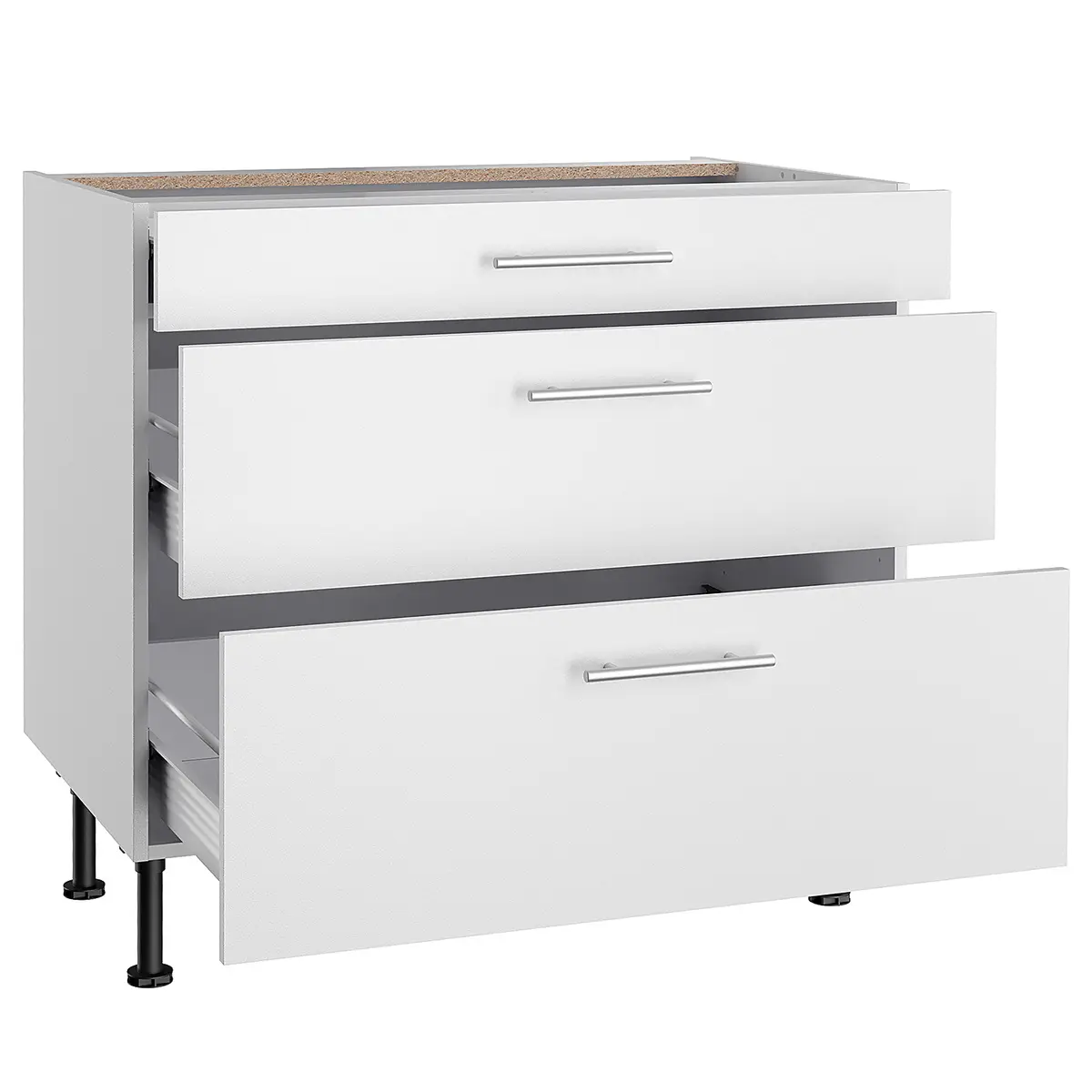 Unterschrank IV 90cm Weiß/Weiß | Weiß