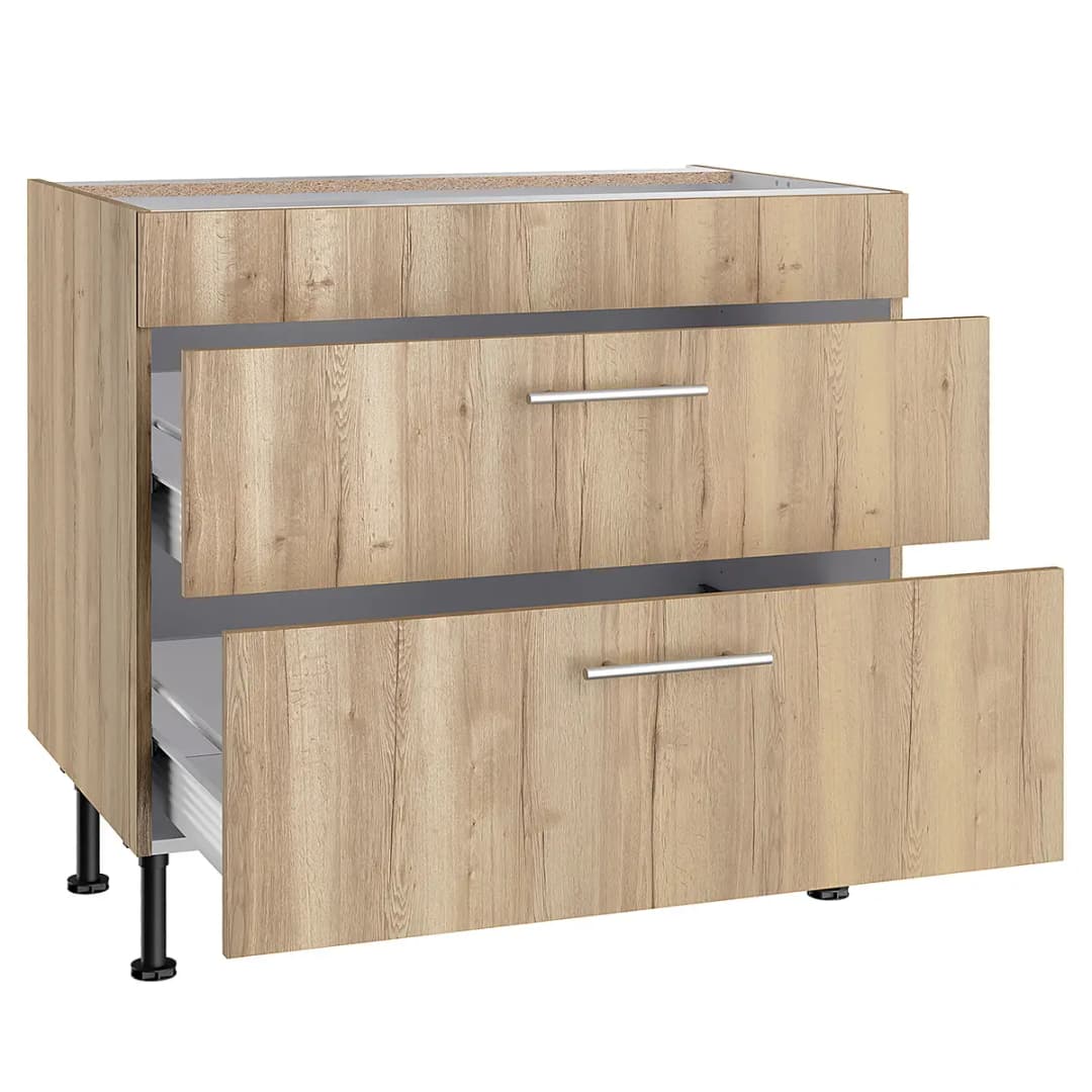 Kochfeld-Unterschrank II 90cm | Braun