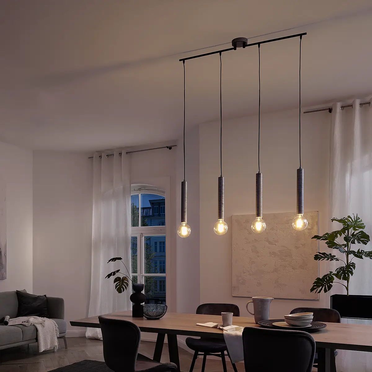 Pendelleuchte Longa | Silber