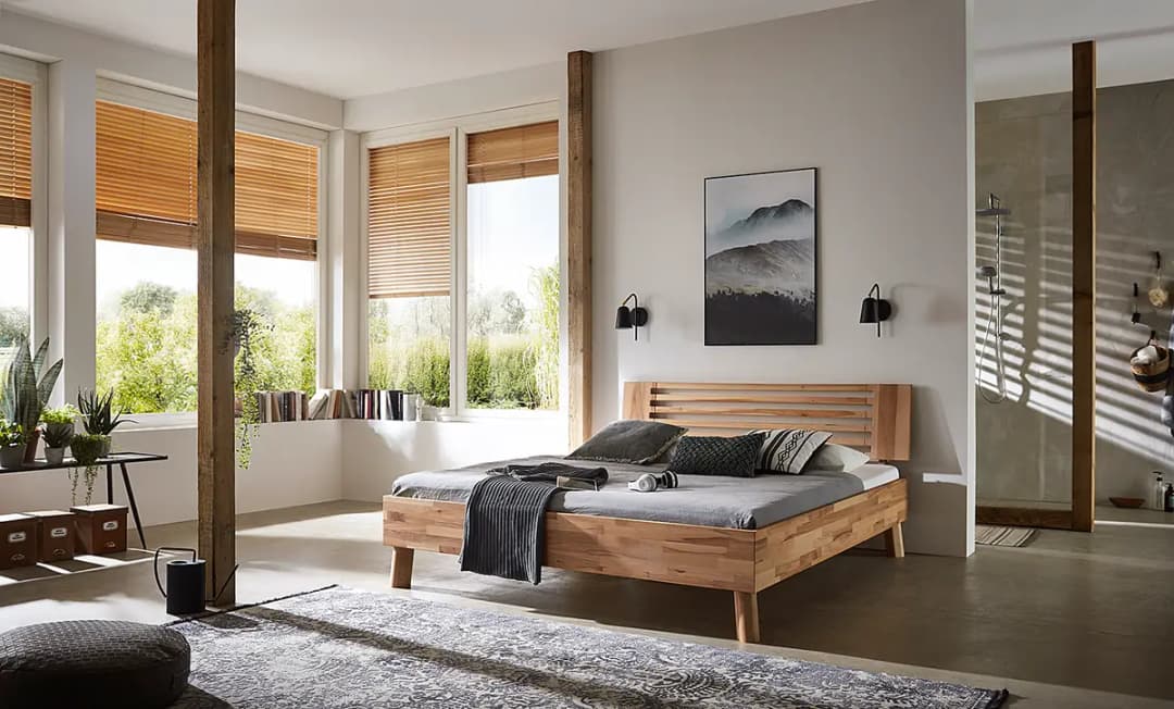 Massivholzbett Coroo III | Braun