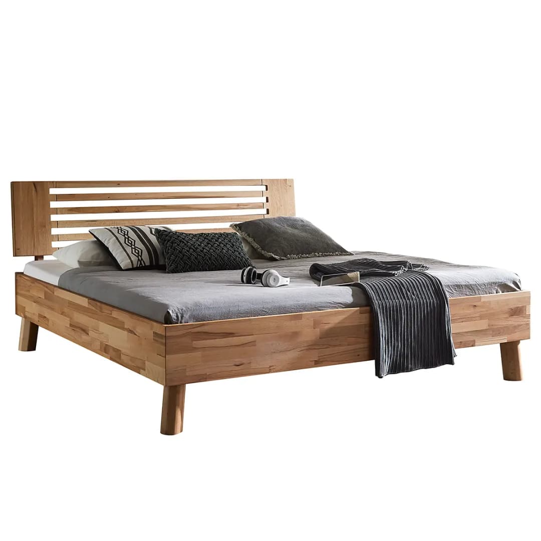 Massivholzbett Coroo III | Braun