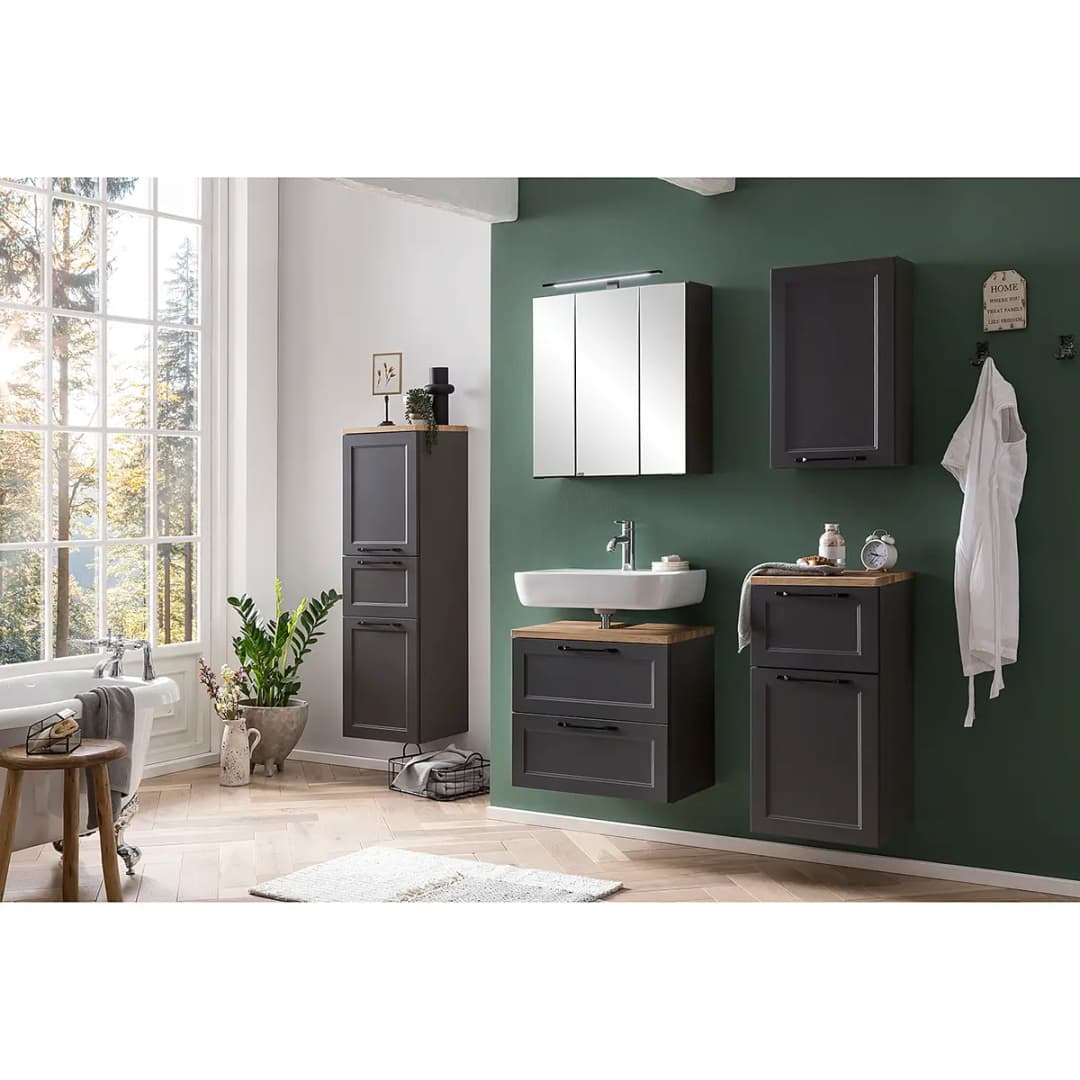 Waschbeckenunterschrank Vellau | Grau