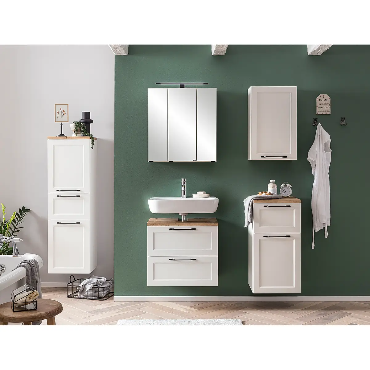 Waschbeckenunterschrank Vellau | Weiß