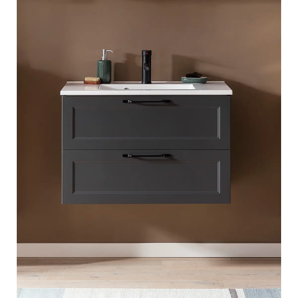 Waschtisch I 80 x 54 x 47cm Grau/Matt Grau | Grau