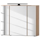 Spiegelschrank 80cm Braun/Wotaneiche Dekor | Braun