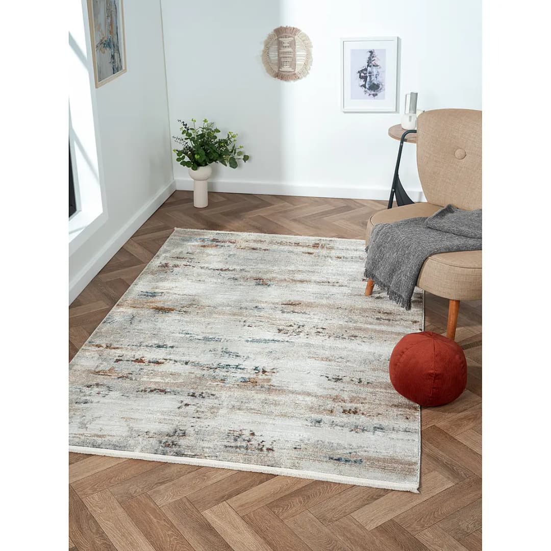 Kurzflorteppich Esme I Beige 140 x 200cm Mischgewebe | Beige