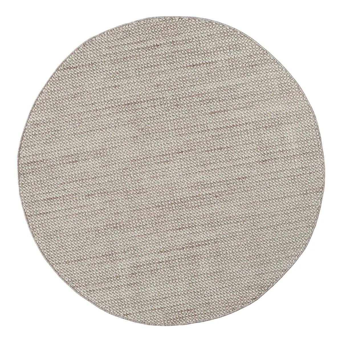 Kurzflorteppich Weiß/Weiß/Beige 120 x 120cm Mischgewebe