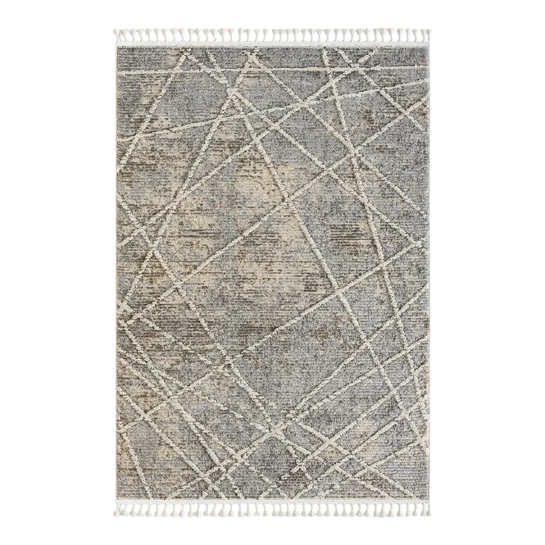 Kurzflorteppich Grau 140 x 200cm Mischgewebe | Grau