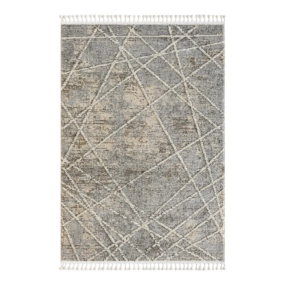 Kurzflorteppich Grau 140 x 200cm Mischgewebe | Grau