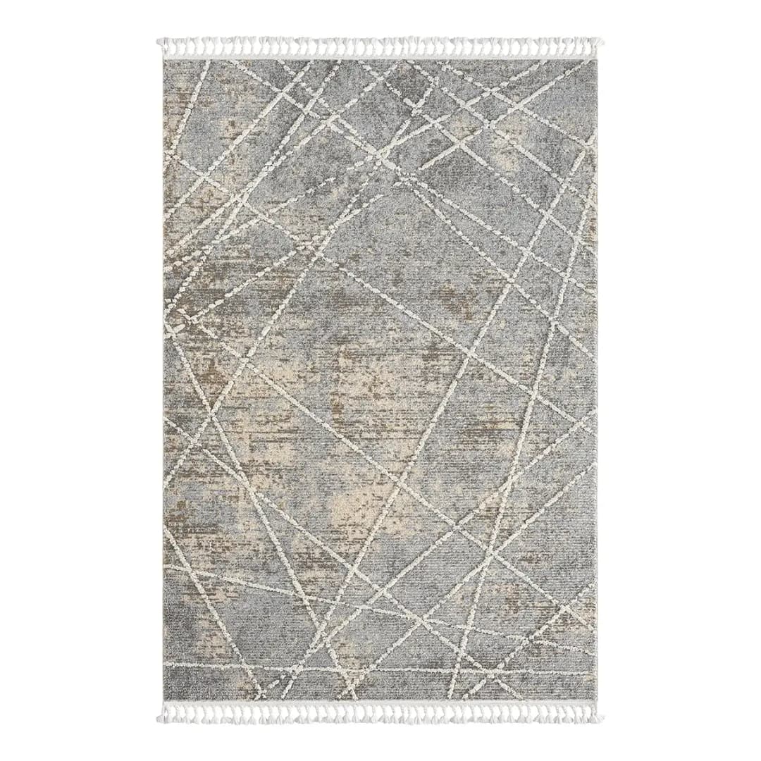 Kurzflorteppich Grau 200 x 290cm Mischgewebe | Grau