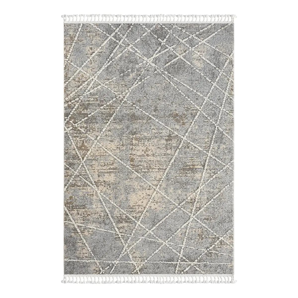 Kurzflorteppich Grau 200 x 290cm Mischgewebe | Grau